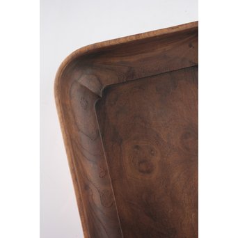 桑地行李蓋莨盆/煎茶盆　X076 