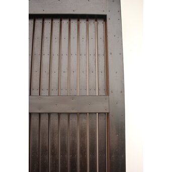 鉄張 赤太総欅格子蔵戸　W938Y 