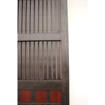 鉄張 赤太総欅格子蔵戸　W938Y 