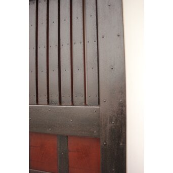 鉄張 赤太総欅格子蔵戸　W938Y 