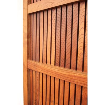 鉄張 赤太総欅格子蔵戸　W938Y 