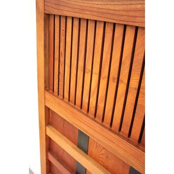 鉄張 赤太総欅格子蔵戸　W938Y 