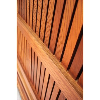 鉄張 赤太総欅格子蔵戸　W938Y 