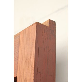 鉄張 赤太総欅格子蔵戸　W938Y 