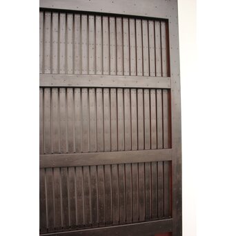 鉄張 赤太総欅格子蔵戸　W938Y 