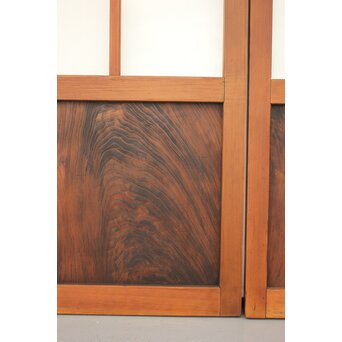 四君子 白ガラス装飾のガラス戸 2枚1組　GD1195YD 