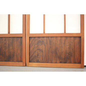 四君子 白ガラス装飾のガラス戸 2枚1組　GD1195YD 