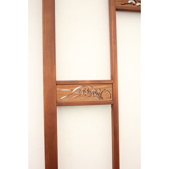 四君子 白ガラス装飾のガラス戸 2枚1組　GD1195YD 