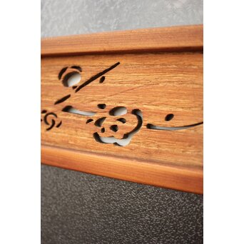 四君子 白ガラス装飾のガラス戸 2枚1組　GD1195YD 