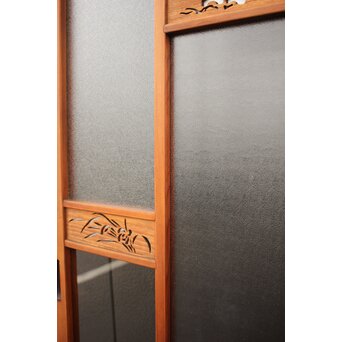 四君子 白ガラス装飾のガラス戸 2枚1組　GD1195YD 