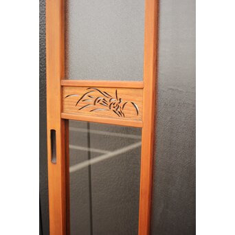 四君子 白ガラス装飾のガラス戸 2枚1組　GD1195YD 