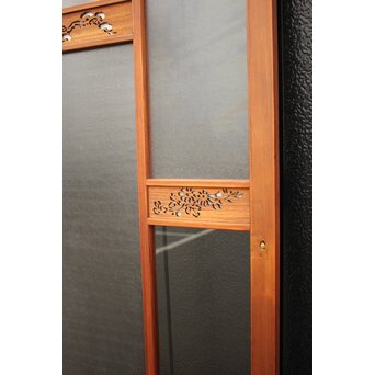 四君子 白ガラス装飾のガラス戸 2枚1組　GD1195YD 