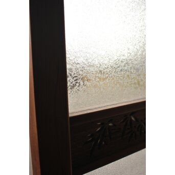 四君子 白ガラス装飾のガラス戸 2枚1組　GD1195YD 