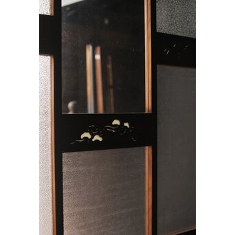 四君子 白ガラス装飾のガラス戸 2枚1組　GD1195YD 