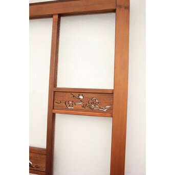 四君子 白ガラス装飾のガラス戸 2枚1組　GD1195YD 