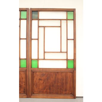 緑色ガラスの建具 2枚1組　GD1196YD 