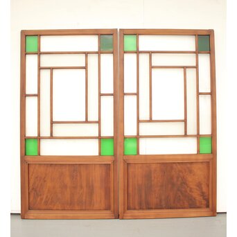 緑色ガラスの建具 2枚1組　GD1196YD ウラ