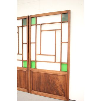 緑色ガラスの建具 2枚1組　GD1196YD 