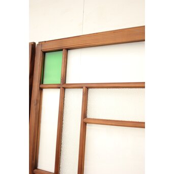 緑色ガラスの建具 2枚1組　GD1196YD 