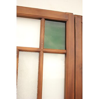 緑色ガラスの建具 2枚1組　GD1196YD 4隅の色ガラスには多少色味の差があります
