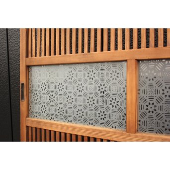 腐食ガラスの格子戸 L949 