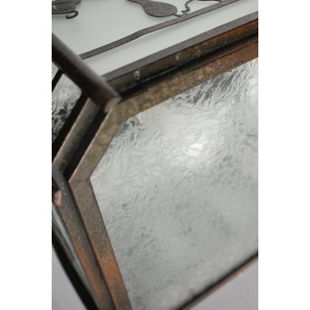 瓢箪模様 多角銅照明　A1910 