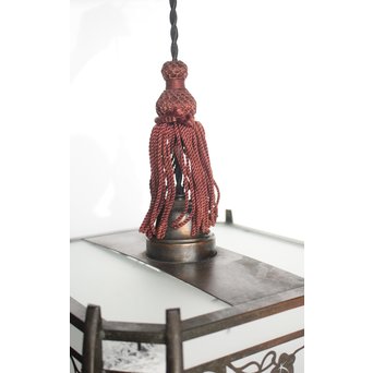 瓢箪模様 多角銅照明　A1910 