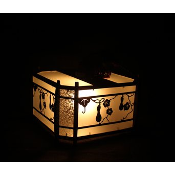 瓢箪模様 多角銅照明　A1910 