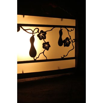 瓢箪模様 多角銅照明　A1910 