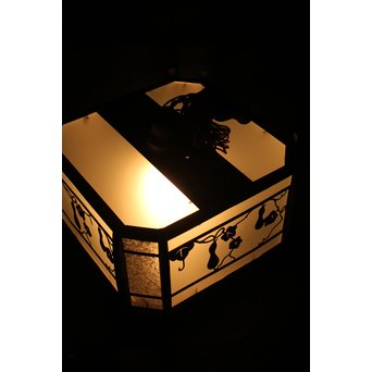 瓢箪模様 多角銅照明　A1910 