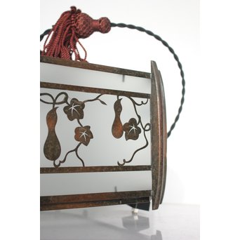 瓢箪模様 多角銅照明　A1910 