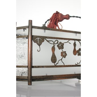 瓢箪模様 多角銅照明　A1910 