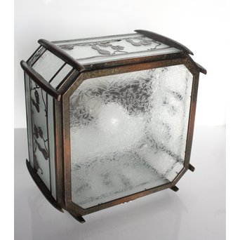 瓢箪模様 多角銅照明　A1910 