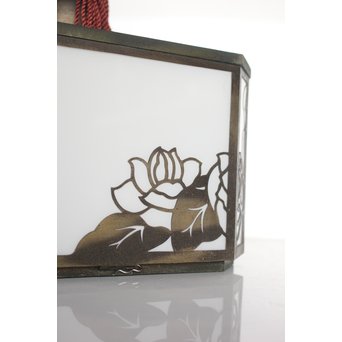 花模様 多角銅照明　A1916Y 