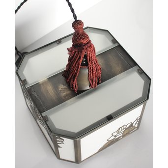 花模様 多角銅照明　A1916Y 