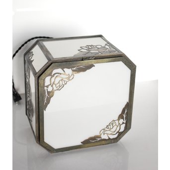 花模様 多角銅照明　A1916Y 