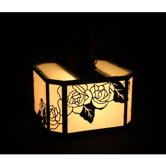 花模様 多角銅照明　A1916Y 