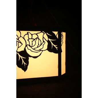 花模様 多角銅照明　A1916Y 