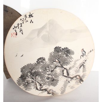 倣 松林桂月 半月型画帳　Z059 