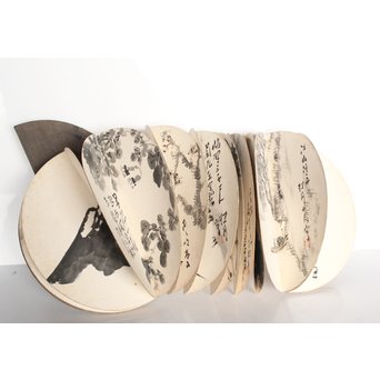 倣 松林桂月 半月型画帳　Z059