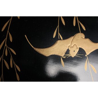 柳蝙蝠蒔絵菓子皿 20客　Q033 