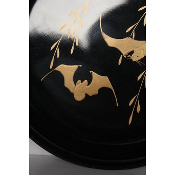 柳蝙蝠蒔絵菓子皿 20客　Q033 