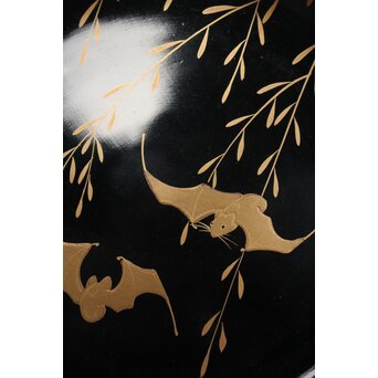 柳蝙蝠蒔絵菓子皿 20客　Q033 