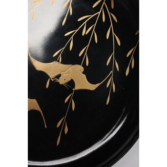 柳蝙蝠蒔絵菓子皿 20客　Q033 