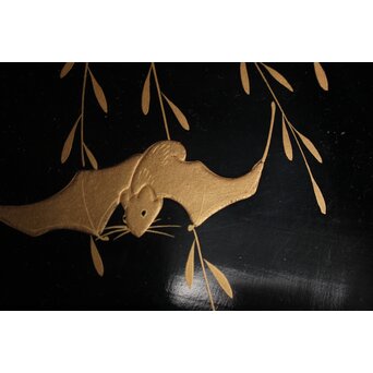 柳蝙蝠蒔絵菓子皿 20客　Q033 