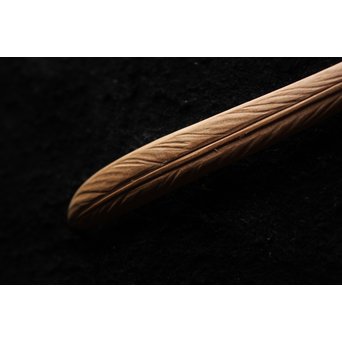 向井正運 白檀羽茶杓　X077 