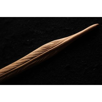 向井正運 白檀羽茶杓　X077 