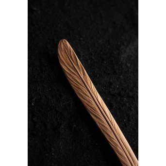 向井正運 白檀羽茶杓　X077 