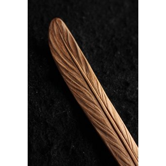 向井正運 白檀羽茶杓　X077 