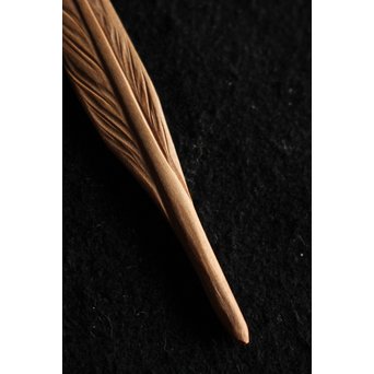 向井正運 白檀羽茶杓　X077 